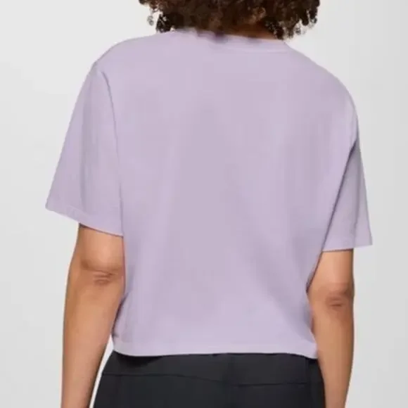 Prana Everyday Crop Tee Women's L Luminous Relaxed Fit Premium Softness Organic - Picture 2 of 9